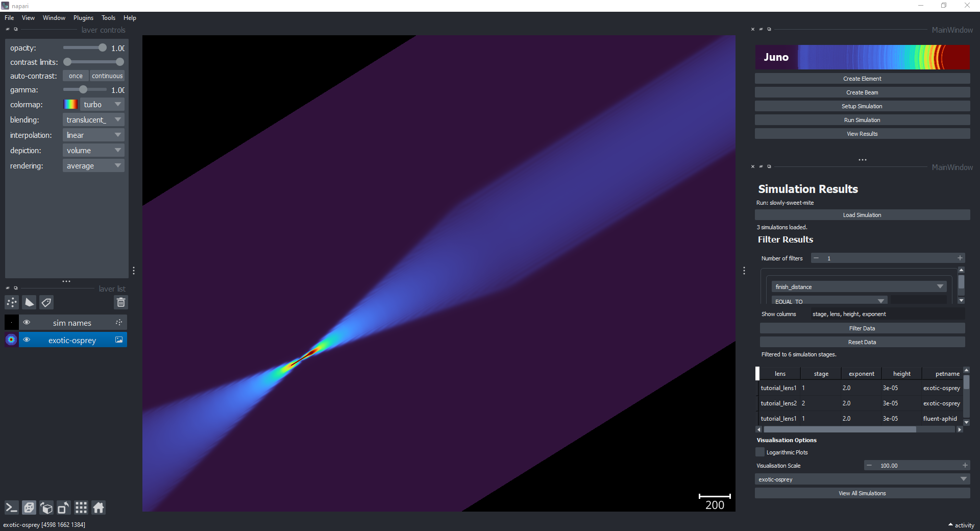 Single Simulation 3D Visualisation